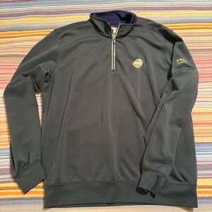 Fairway & Greene Mens PGA Carolinas Section Quarter Zip Pullover Green XXL